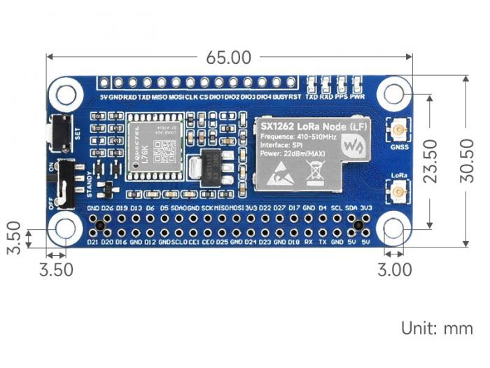 LoRaWAN 433MHz & GNSS HAT fr Raspberry Pi @ electrokit (7 av 7)