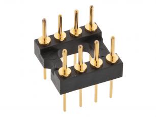 Komponenthållare DIL-adapter 8-pin guldpläterad @ electrokit