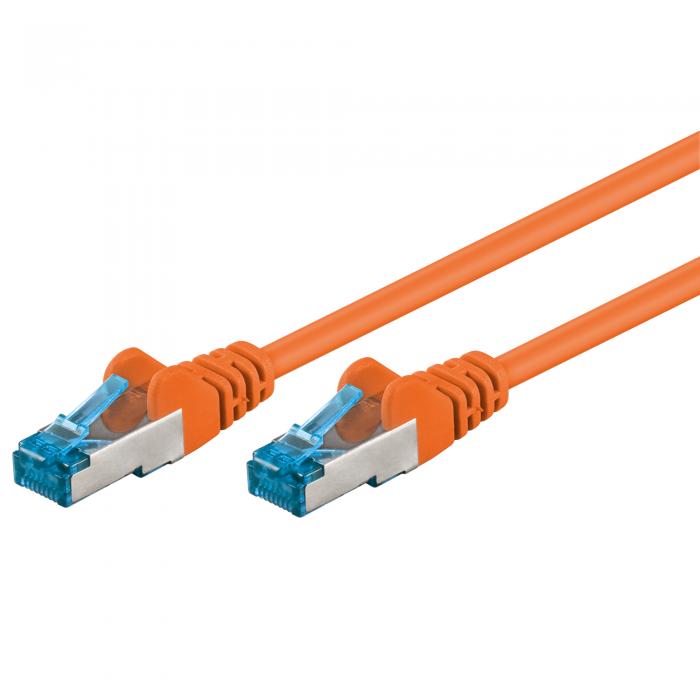 S/FTP Cat6a ntverkskabel 1m orange LSZH Cu @ electrokit (1 av 1)