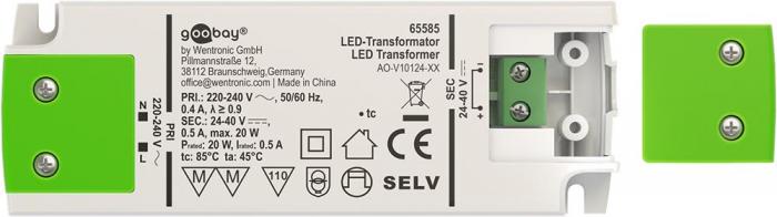 LED power supply 500mA 20W - constant current @ electrokit (2 of 5)