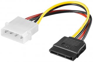 Adapterkabel Molex 4-pin till SATA 15-pin power @ electrokit