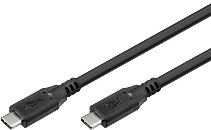 USB-C kabel USB 4.0 40Gbps 240W 1.8m @ electrokit (2 av 7)