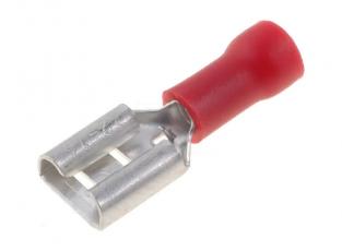 Blade receptacle 6.3x0.8mm red @ electrokit