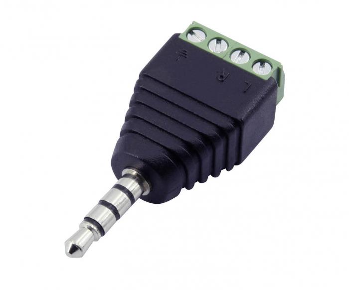 3.5mm male 4-pin terminal block @ electrokit (1 of 1)