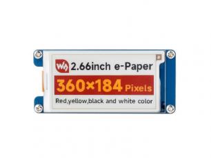 2.66" E-ink display 360x184px 4-color breakout SPI @ electrokit