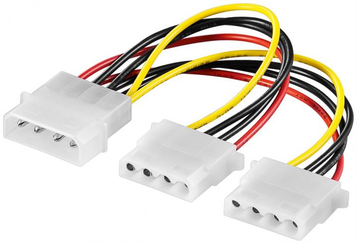 Frgreningskabel Molex 4-pin hane till 2x hona @ electrokit (1 av 1)