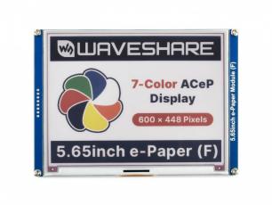 5.65" E-papper display 600x448px 7-färg monterad på kort @ electrokit