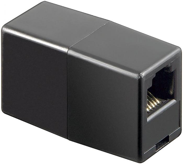 RJ12 modular adapter black straight @ electrokit (1 of 1)