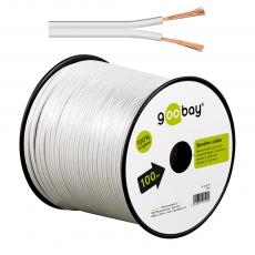 Cable 2x0.5mm² Cu white 100m @ electrokit