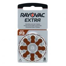 Hearing aid batteries 312 Brown Rayovac Extra 8-pack @ electrokit