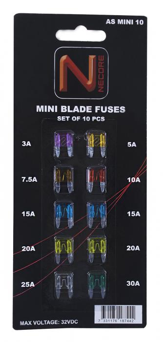 Blade fuse assortment MINI ATM 10 pcs @ electrokit (1 of 2)