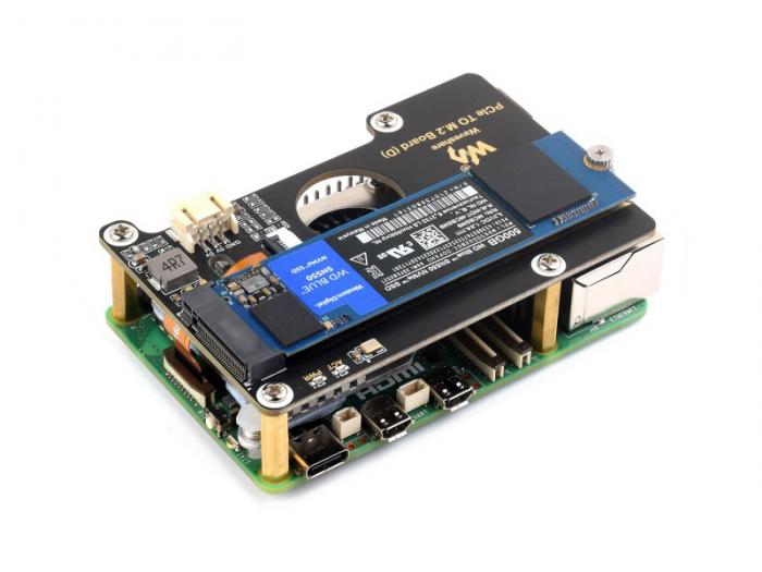 PCIe till M.2 HAT fr Raspberry Pi 5 @ electrokit (5 av 10)