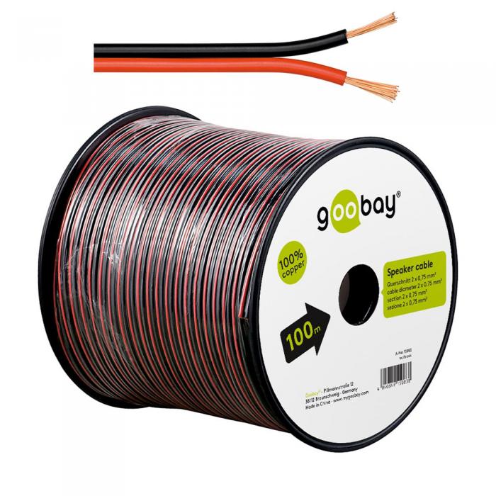 Cable 2x0.75mm Cu red/black 100m @ electrokit (1 of 1)