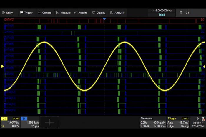 SDS-5000X-16LA 16-ch logic analyzer (sw) @ electrokit (1 av 1)