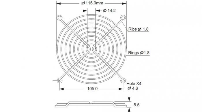 Fan Guard 120 x 120 mm @ electrokit (2 of 2)