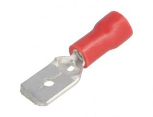 Blade terminal 6.3x0.8mm red @ electrokit