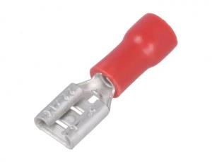 Blade receptacle 4.8x0.5mm red @ electrokit