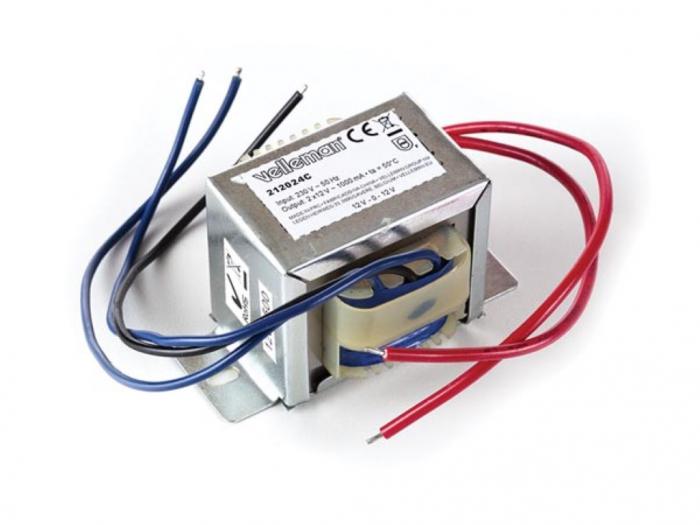 Transformer 24VA 2x12V 1A @ electrokit (1 of 1)