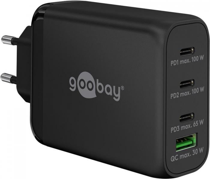 USB-C PD multiport GaN charger 100W black @ electrokit (1 of 4)