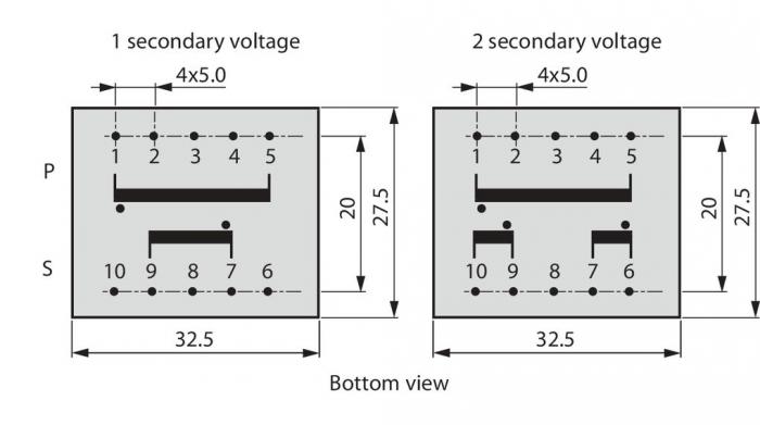 Transformator PCB 3VA 2x9V 2x167mA @ electrokit (2 av 2)