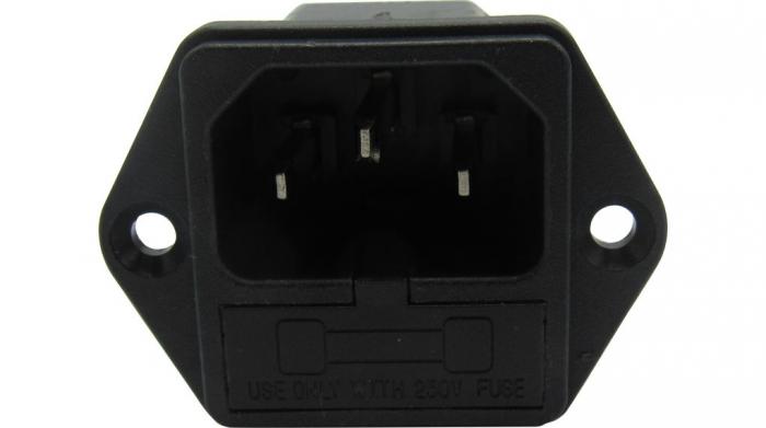 Mains connector C14 with fuse holder @ electrokit (3 of 3)