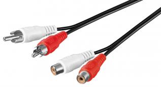 RCA-kabel stereo förlängning 1.5m @ electrokit