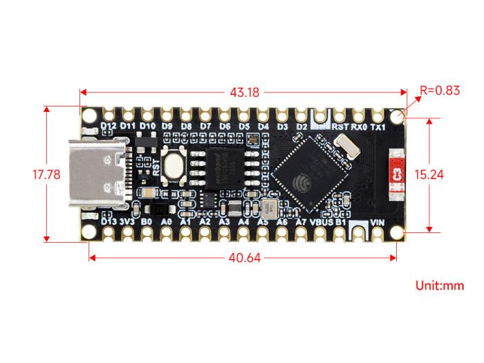 Utvecklingskort ESP32-S3 Nano-kompatibelt @ electrokit (4 av 5)