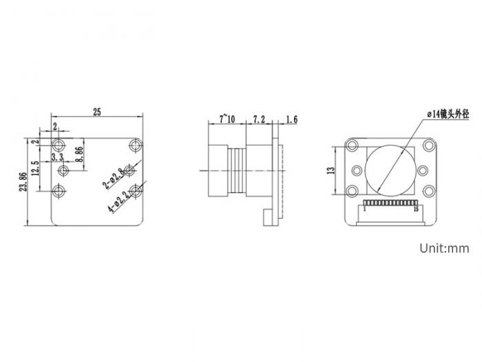 Kameramodul OV9281 1MP GS monokrom 110 @ electrokit (7 av 7)