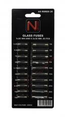 Glassäkringar sortiment RGS AGC 20 st @ electrokit