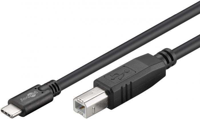 USB-C kabel till USB-B 2.0 1.0m @ electrokit (2 av 2)