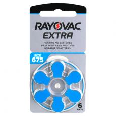Hörapparatsbatterier 675 Blå Rayovac Extra 6-pack @ electrokit