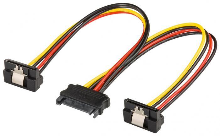 Frgrening SATA power 15-pin till 2x SATA vinklad @ electrokit (1 av 1)