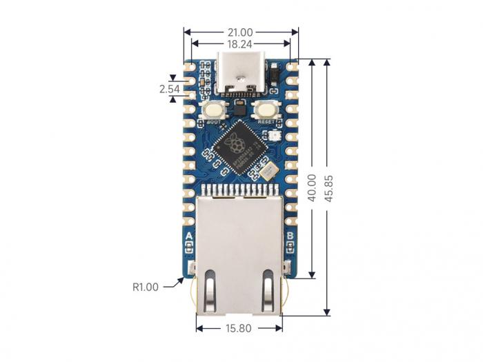 RP2350 utvecklingskort med Ethernet @ electrokit (5 av 7)