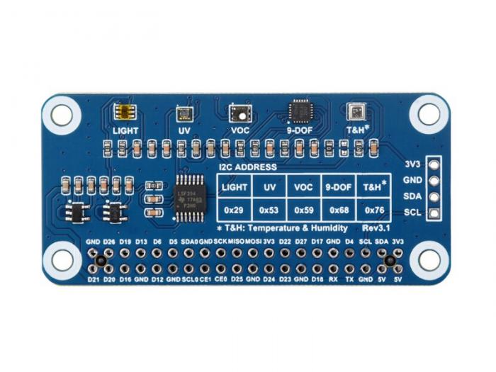 Miljsensor HAT fr Raspberry Pi @ electrokit (2 av 7)