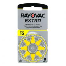 Hörapparatsbatterier 10 Gul Rayovac Extra 8-pack @ electrokit
