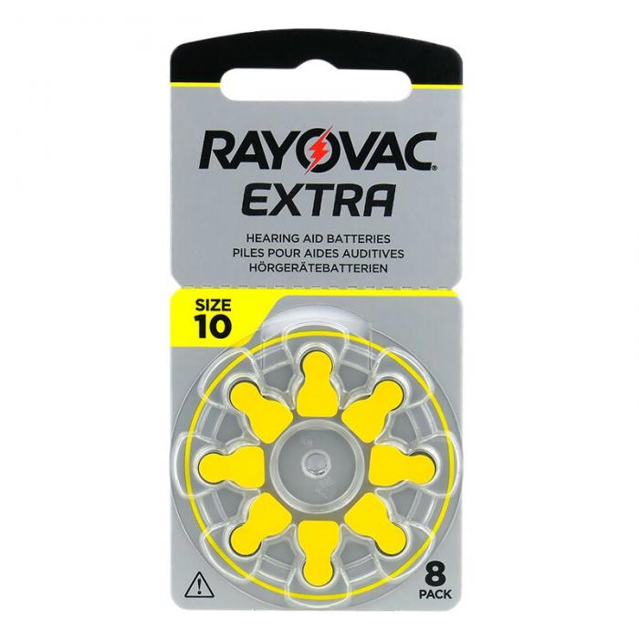 Hearing aid batteries 10 Yellow Rayovac Extra 8-pack @ electrokit (1 of 2)