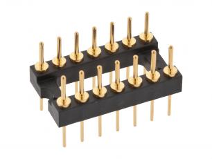 Komponenthållare DIL-adapter 14-pin guldpläterad @ electrokit