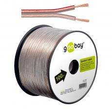 Cable 2x0.75mm² CCA transparent 100m @ electrokit