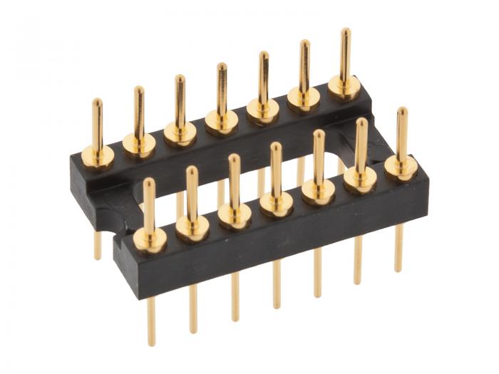 Komponenthllare DIL-adapter 14-pin guldplterad @ electrokit (1 av 1)