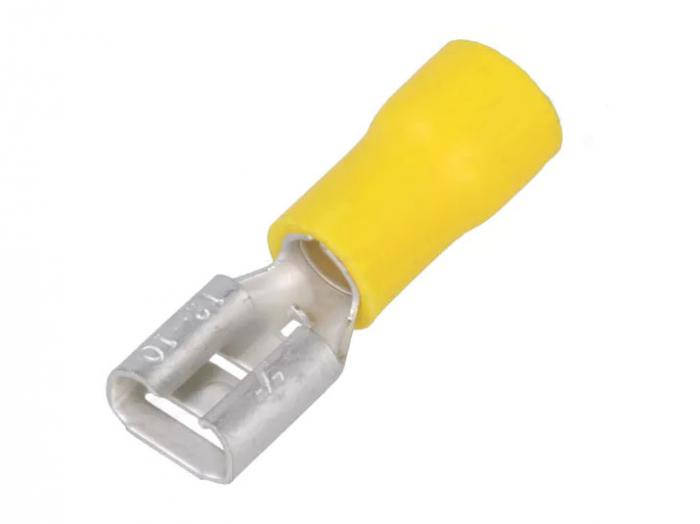 Blade receptacle 6.3 x 0.8mm yellow @ electrokit (1 of 1)