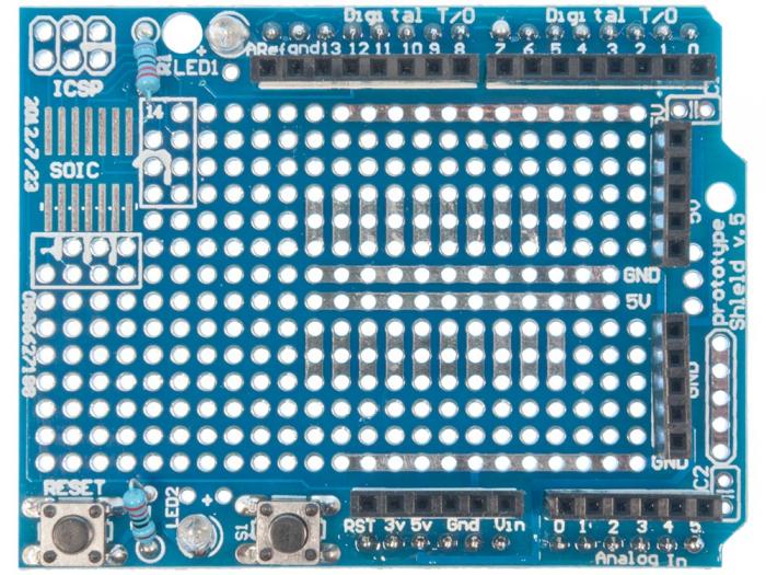 Proto board for Arduino UNO with breadboard @ electrokit (3 of 3)
