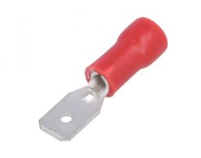 Blade terminal 4.8x0.5mm red @ electrokit