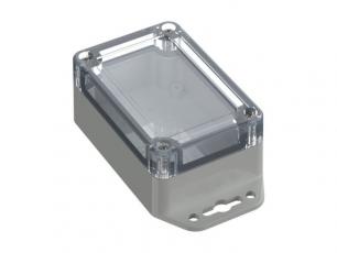 Inbyggnadslåda 90x60x40mm transparent lock @ electrokit