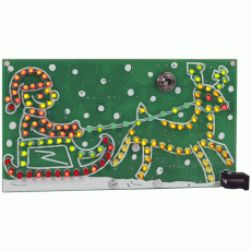 Flashing santa claus with Rudolph 126 LEDs - soldering kit @ electrokit