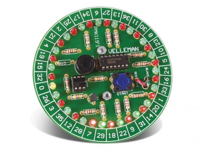 Digital roulette med 37 LED - byggsats @ electrokit (1 av 2)