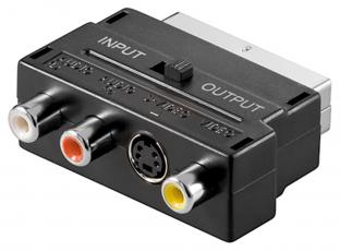Scart-adapter RCA och S-video in/ut @ electrokit