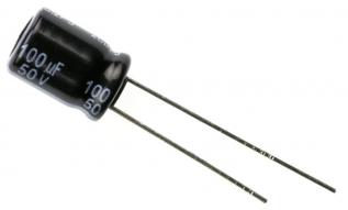 El.lyt 100uF 50V 105C ø8x11.5mm @ electrokit