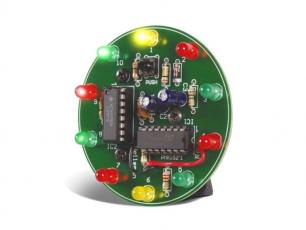 Elektroniskt lyckohjul 10 LEDs - byggsats @ electrokit