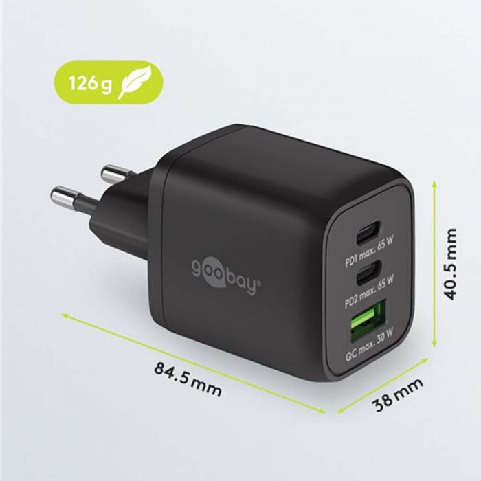 USB-C PD multiport GaN charger 65W black @ electrokit (3 of 3)