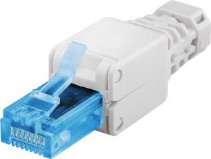 Nätverkskontakt RJ45 Cat6a UTP verktygsfri @ electrokit